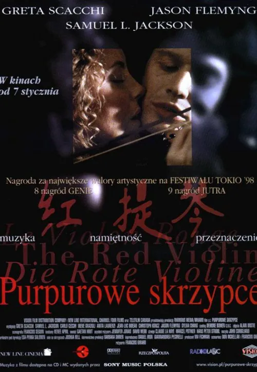 Plakat: Purpurowe skrzypce