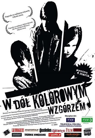 Plakat: W dół kolorowym wzgórzem