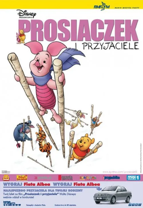 Plakat: Prosiaczek i przyjaciele