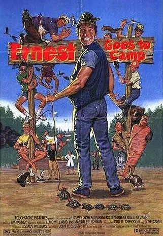 Plakat: Ernest jedzie na biwak