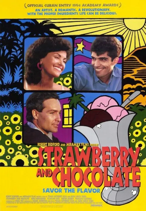 Plakat: Truskawki i czekolada