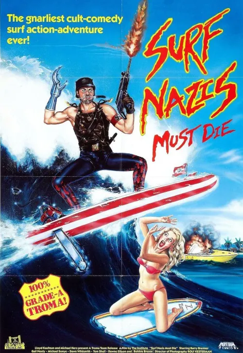 Plakat: Nazistowscy surferzy muszą umrzeć