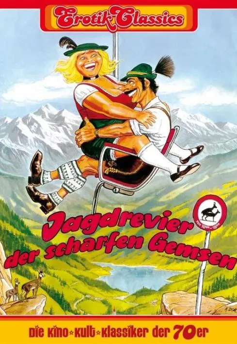 Plakat: Jagdrevier der scharfen Gemsen
