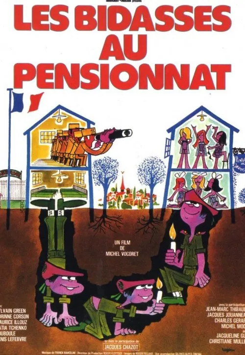 Plakat: Les bidasses au pensionnat