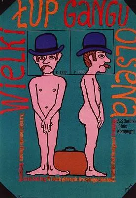 Plakat: Wielki skok gangu Olsena