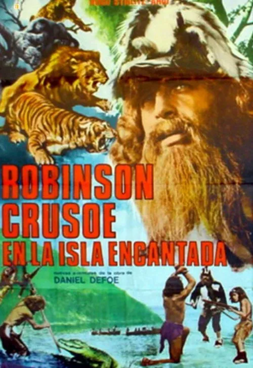 Plakat: Robinson y Viernes en la isla encantada