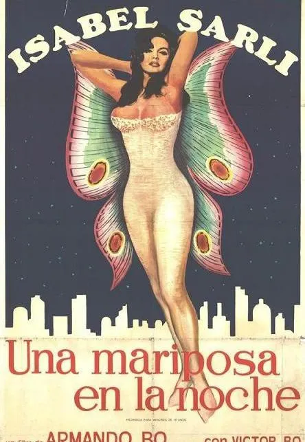 Plakat: Una mariposa en la noche
