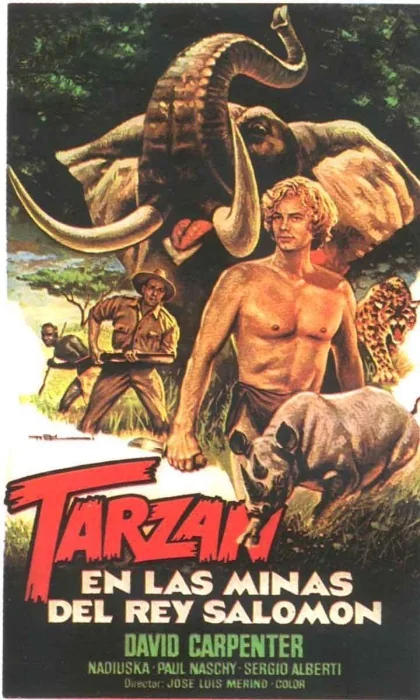 Plakat filmu Tarzán en las minas del rey Salomón