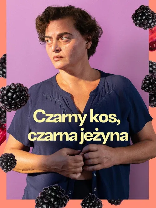 Plakat: Czarny kos, czarna jeżyna