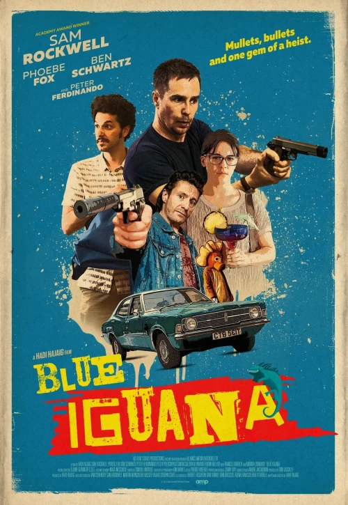 Plakat: Błękitna iguana