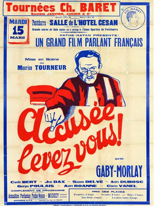 Plakat: Accusée... levez-vous!