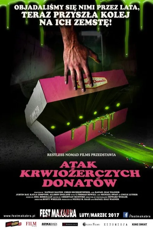 Plakat: Atak krwiożerczych donatów