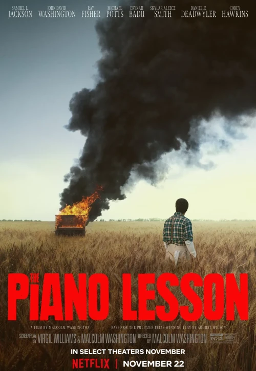 Plakat: Lekcja gry na pianinie
