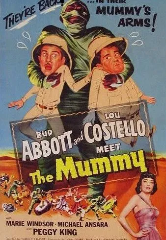 Plakat: Abbott i Costello spotykają Mumię