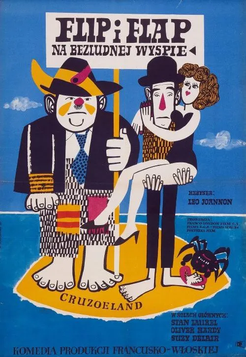 Plakat: Flip i Flap na bezludnej wyspie