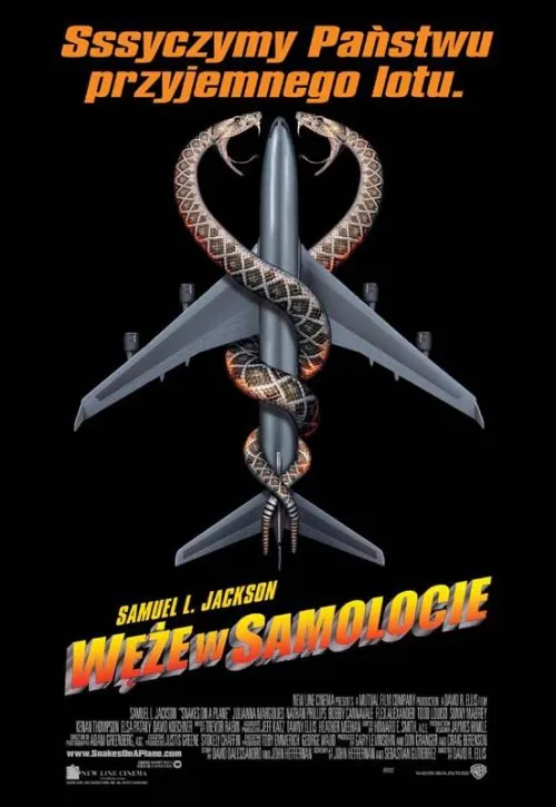 Plakat: Węże w samolocie