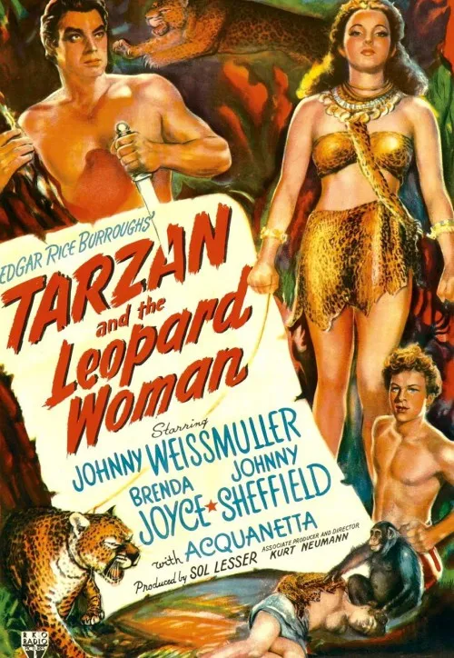 Plakat: Tarzan i kobieta lampart
