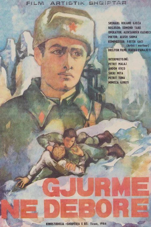 Plakat: Ślad na śniegu