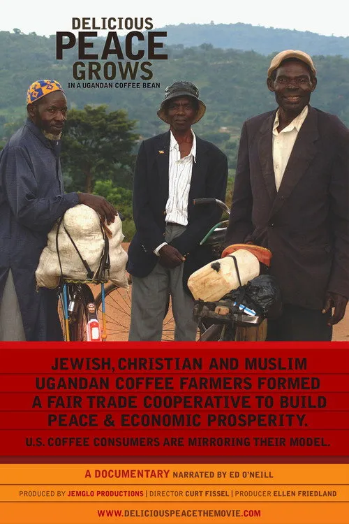 Plakat: Delicious Peace Grows in a Ugandan Coffee Bean