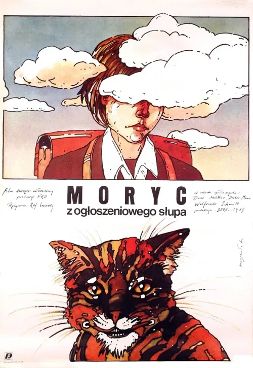 Plakat: Moryc z ogłoszeniowego słupa