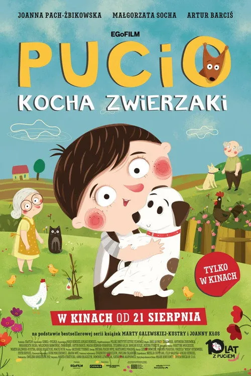 Plakat: Pucio kocha zwierzaki