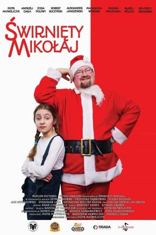 Plakat: Świrnięty Mikołaj