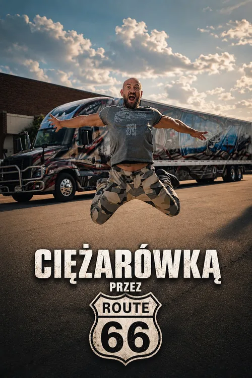 Plakat: Ciężarówką przez Route 66