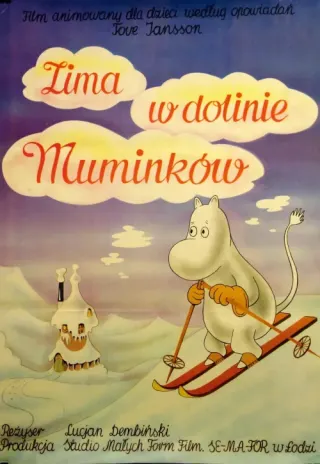 Plakat: Zima w dolinie Muminków