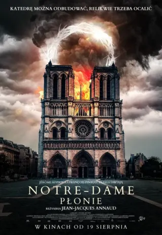 Plakat: Notre-Dame płonie