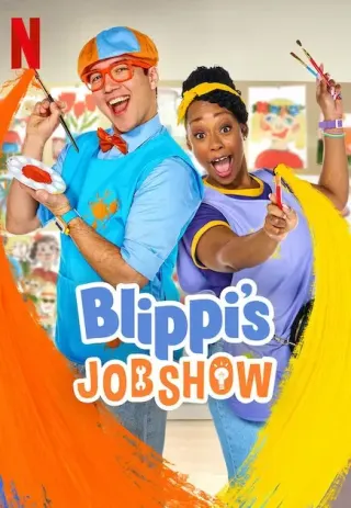 Plakat filmu Blippi poznaje zawody