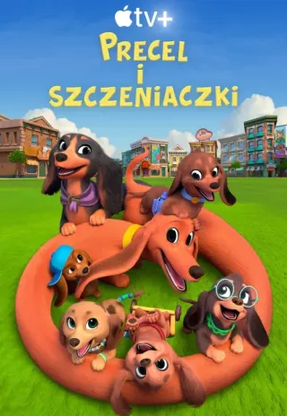 Plakat: Precel i szczeniaczki