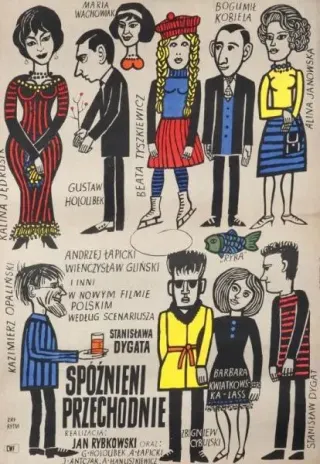 Plakat: Spóźnieni przechodnie