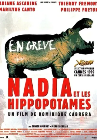 Plakat: Nadia i hipopotamy