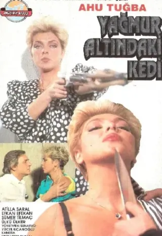 Plakat: Yağmur Altında Bir Kedi