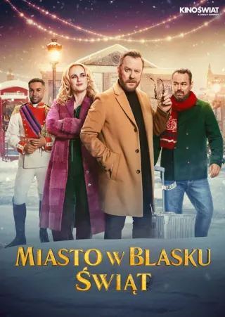 Plakat: Miasto w blasku świąt